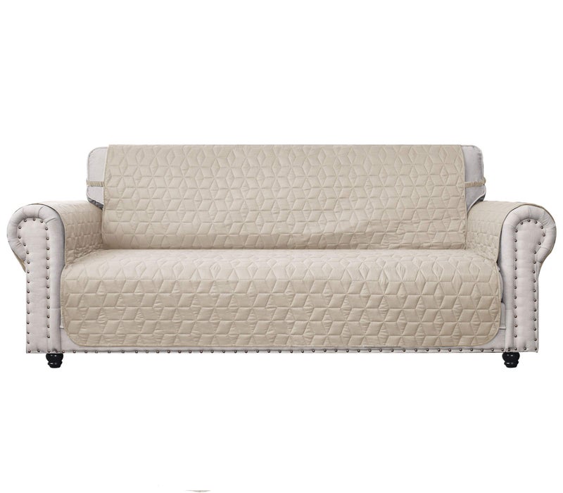 Ameritex Couch Sofa Slipcover 100% Waterproof Nonslip Quilted Furniture Protector Slipcover for Dogs, Children, Pets Sofa Slipcover Machine Washable (Beige, 78'') - Image 1
